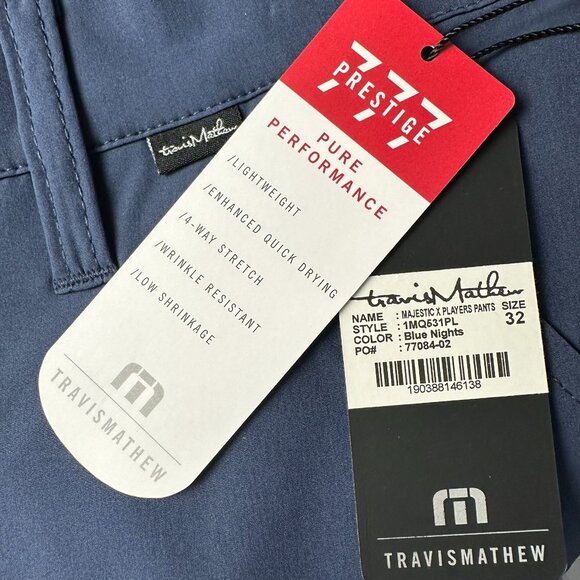 Travis Mathew Men's Majestic X Players Golf Pant, W32 x L32, Blue Nights Color - Picture 8 of 9